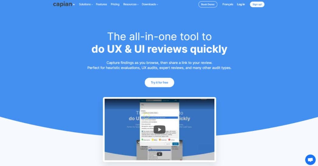Exemple d'un site allégé sur Capian