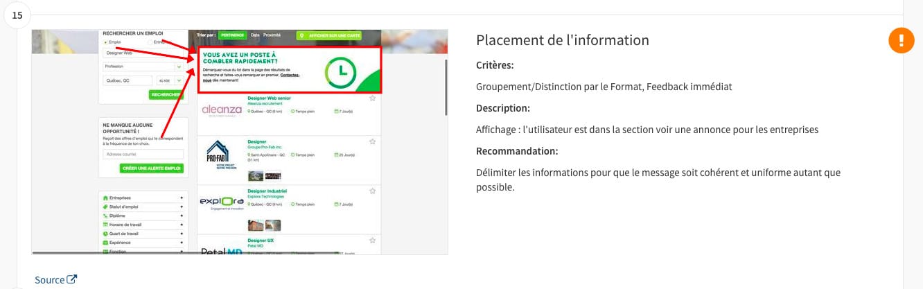 Exemple d’évaluation UX rapide : Jobillico